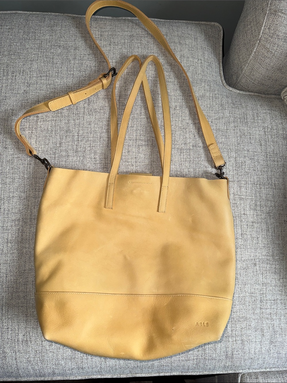 ABLE leather crossbody shoulder tote bag